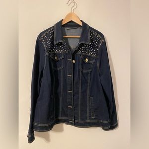 Avenue embellished denim jacket